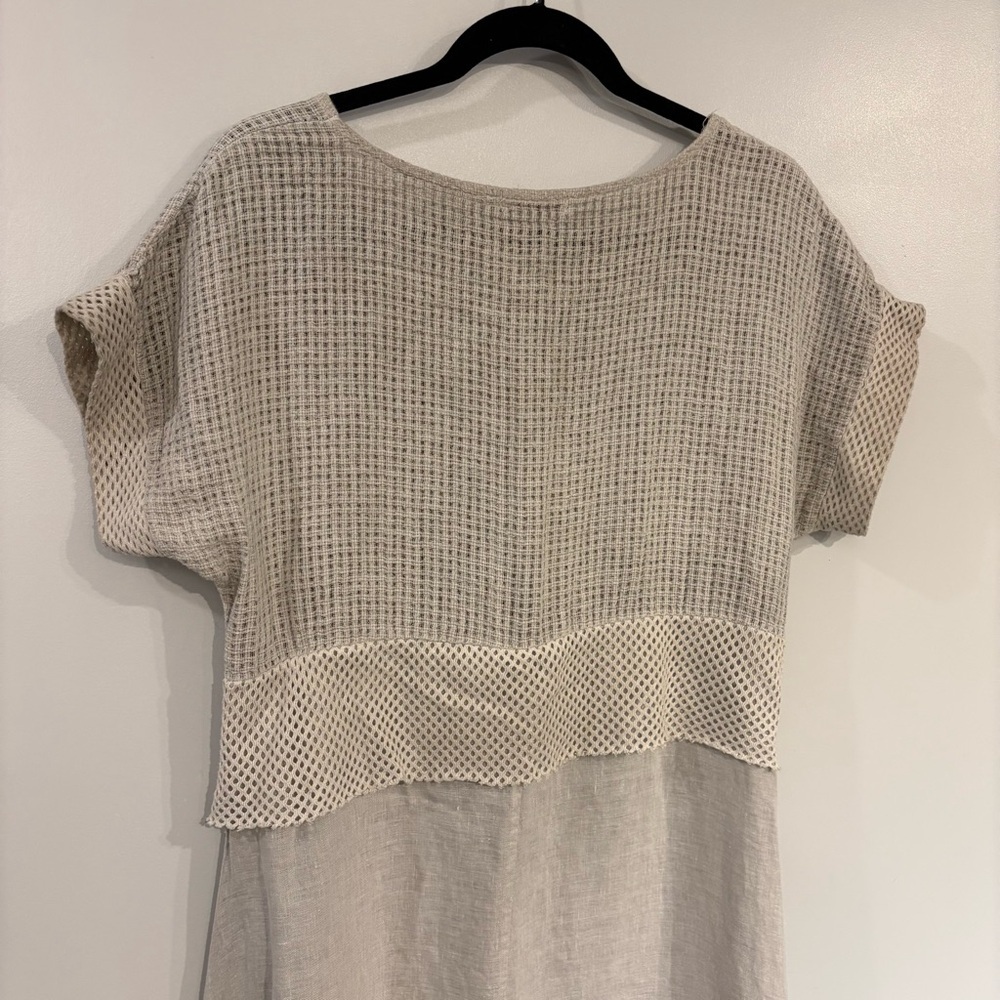 7 Agosto Linen dress flowy lagenlook whimsical made in Italy - Picture 10 of 16
